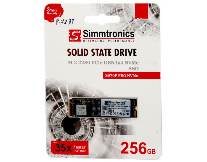 SIMMTRONICS SSD 256GB NVME (S970P PRO